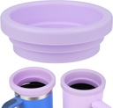 Silicone Ring for 30 & 40 oz Stainless Steel Tumbler,Reusable Iced Coffee Cup Ring,Durable Drink Sleeve for Cold Beverages, Leak-Proof Lid for Iced Coffee,Hot Drinks (Purple)