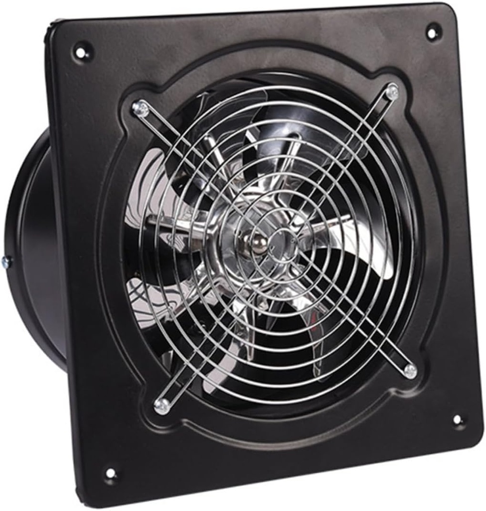 40w Powerful Wall-mounted Ventilation Fan Low Noise Exhaust Fan for Kitchen Bathroom and Garage Easy Installation Efficient Air Circulation Durable Black Design