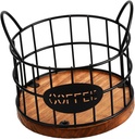 Metal Wire Coffee Capsule Storage Basket Espresso Organizer Countertop Holder Desktop Fruit Basket