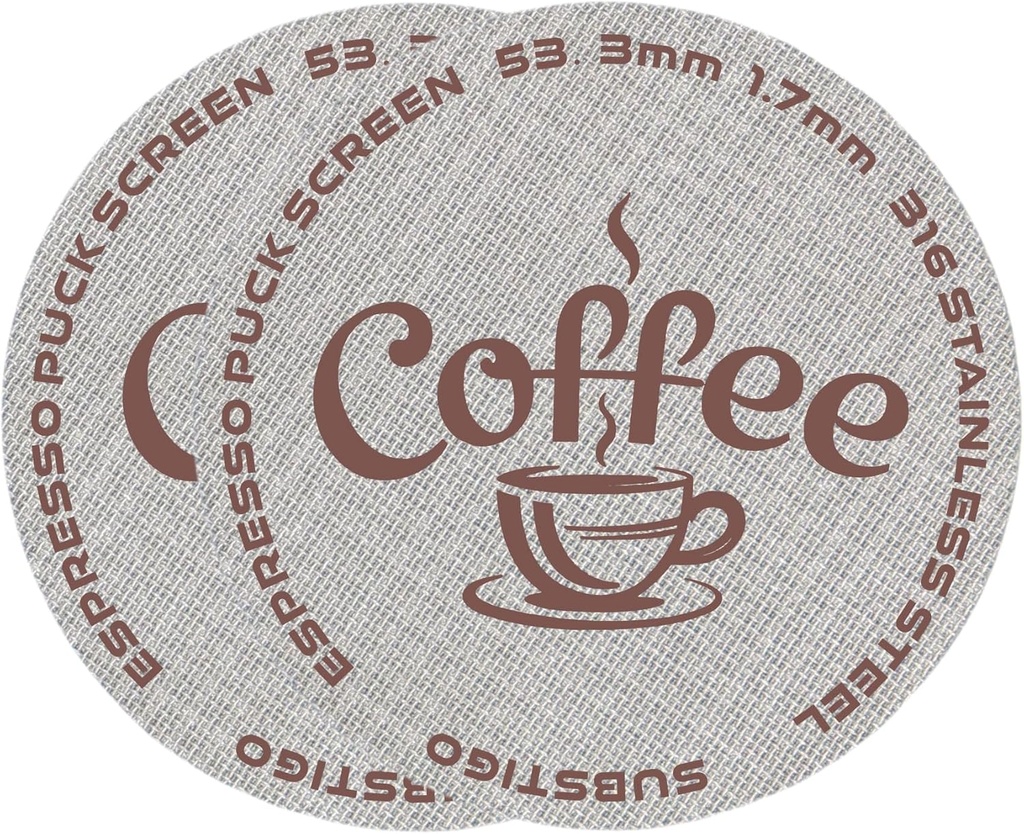 54 mm Espresso Puck Screen for Breville Bambino Portafilter 54mm Puck Screen Filter 53.3mm Portafilter Screen Espresso Machine Filter 1.7mm Thickness 150μm - 316 Stainless Steel 2 Packs 53.3mm