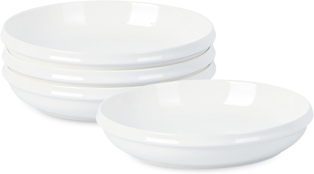 Stone Lain Verso 4-Piece Salad Plate Set Porcelain, White