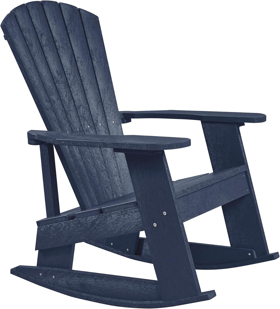 Durable Recycled Plastic Adirondack Rocker, Atlantic Navy