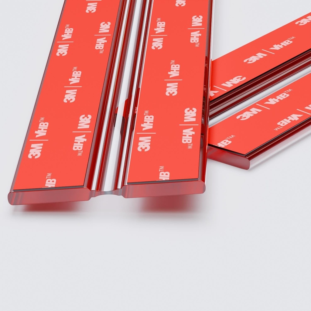 4 x 300mm Flexible Hinges - No glue required, Self Adhesive, Low profile, Transparent, Acrylic Piano Hinges, (12 in) -4 Pack-