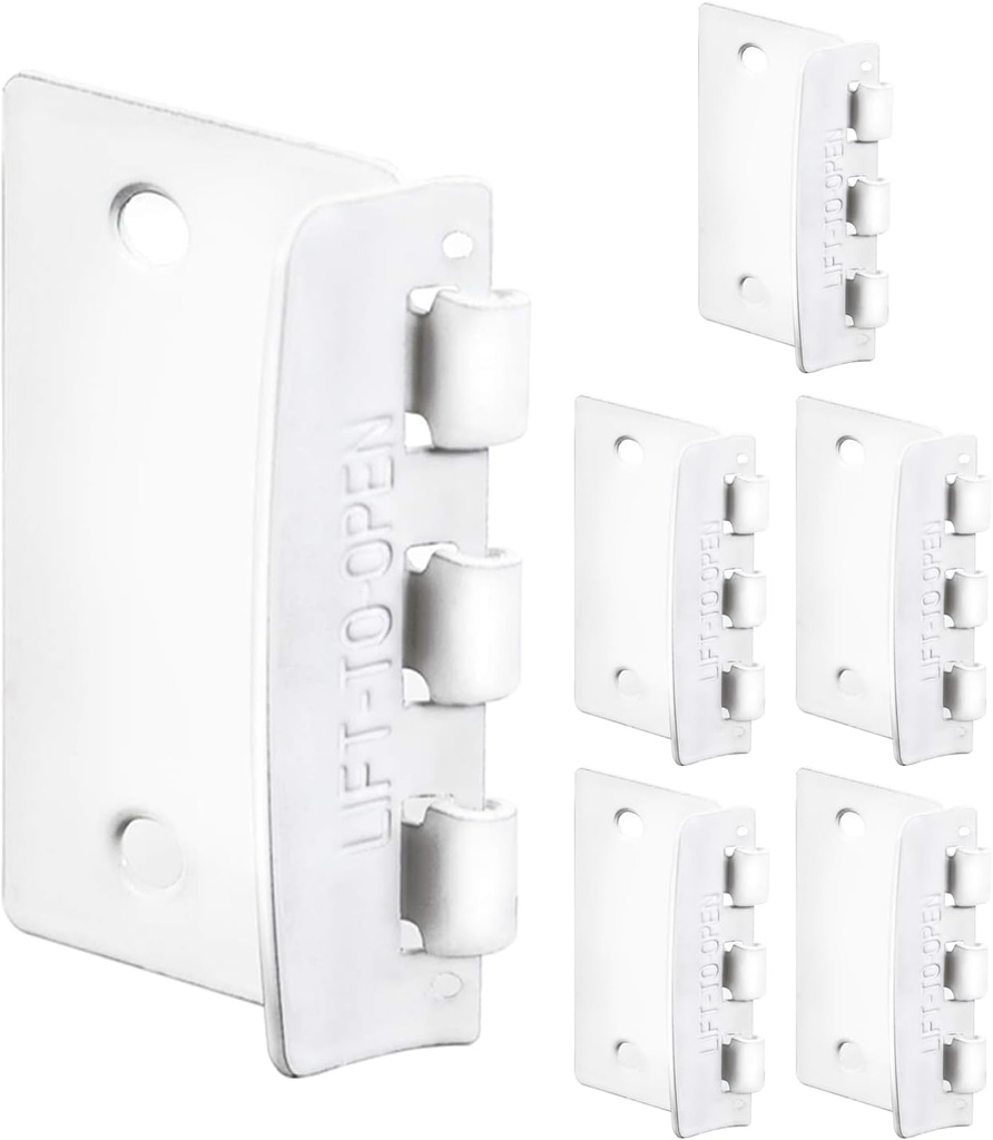 Jack N’ Drill Flip Action Door Lock (6 Pack)- Reversible Privacy Door Locks with Anti Lockout Screw for Child Proofing and Home Defense, Easy to Install and Durable Lock for Interior Swing-in Doors