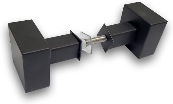 PRIMA Decorative Hardware Glass Door Knob, Square Stainless Steel, 304 Grade – Shower Door Handle Pull Knob (2 Inch, Black)