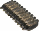 WEICHUAN 10PCS Antique Bronze Iron Drawer Knobs Pulls Handles - Vintage Kitchen Cabinets Furniture Wardrobe Medicine Pull Handle (Length: 96mm Width: 30mm)