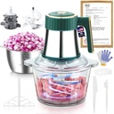 5-in-1 Electric Food Processor【800W Ultra-Powerful German Motor】【6 Titanium Steel Blades | 6S Meat Grinding】Meat Grinder for Home Kitchen Use, Food Chopper for Vegetable,Nuts, Baby & Pet Food(Green N)