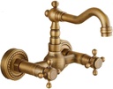 Faucet All Copper Antique Antique Kitchen Faucet Hot and Cold Washing Wall Type Swivel Pool Bathtub Faucet European, A