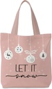 Christmas Tote Bag, Christmas Canvas Tote Bag for Women, Christmas Tote Bags with Handles