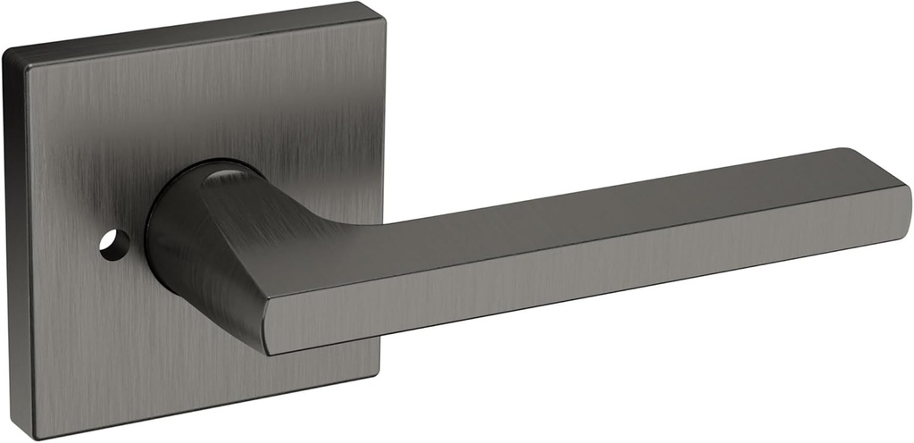 Baldwin 5162.PRIV 5162 Privacy Door Lever Set with R017 Rose from The Estate Collection - Lifetime Graphite Nickel