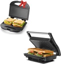 Aigostar Sandwich Maker with Non-stick Deep Grid Surface and Aigostar 1200W Sandwich Maker with Ceramic Non-stick Plates 3-in-1 Sandwich Press