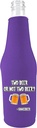 Coolie Junction Two Beer Or Not Two Beer Funny Zipper Bottle Coolie, Neoprene, Optional Bottle Opener (Purple)