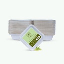 50 Pack 8x8-inch Compostable Clamshell To-Go Boxes – Sugarcane Fiber (Bagasse) Takeout Containers Eco-Friendly, Biodegradable, Leak-Proof Food Containers for Meal Prep, Restaurants, and Events