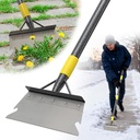 Floor Scraper Long Handle - Ice Snow Removal Tool,Multifunctional Garden Cleaning Flat Shovel,Heavy Duty Weed Scraper Metal Sharp Blade for Lawn Edging,Sidewalk Weeding,Driveway Steps Snow Shovel 60"