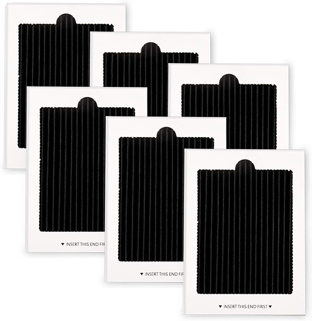 Refrigerator Air Filter Replacement 6 Pack - Carbon Activated Filter Compatible with Frigidaire & Electrolux Pure Air Ultra Reduce Odors for EAFCBF, PAULTRA, RAF1150 242061001,242047801, 242047804
