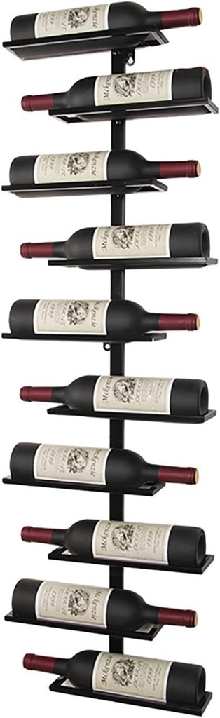 Metal Wine Rack Wall Mounted, Modern Industrial Hanging Liquor Bottles Shelves, Multi Functional Bar Shelves For Liquor Bottles, For Dining Room, Bar, Wine Cellar,Metal Wine Rack Cabinet(Black,113cm/4