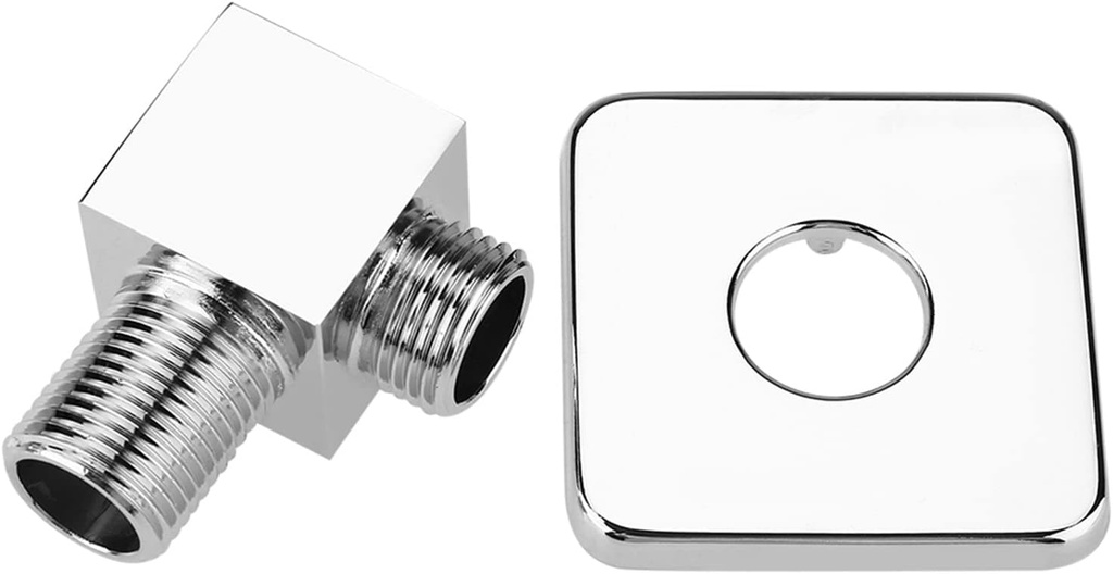 Shower Wall Outlet Wall Supply Elbow, Wall Elbow for Hand Shower Solid Brass Chrome Hand Shower Outlet Elbow Shower Hose Connector, Wall-Mounted Water Outlet for Bathroom