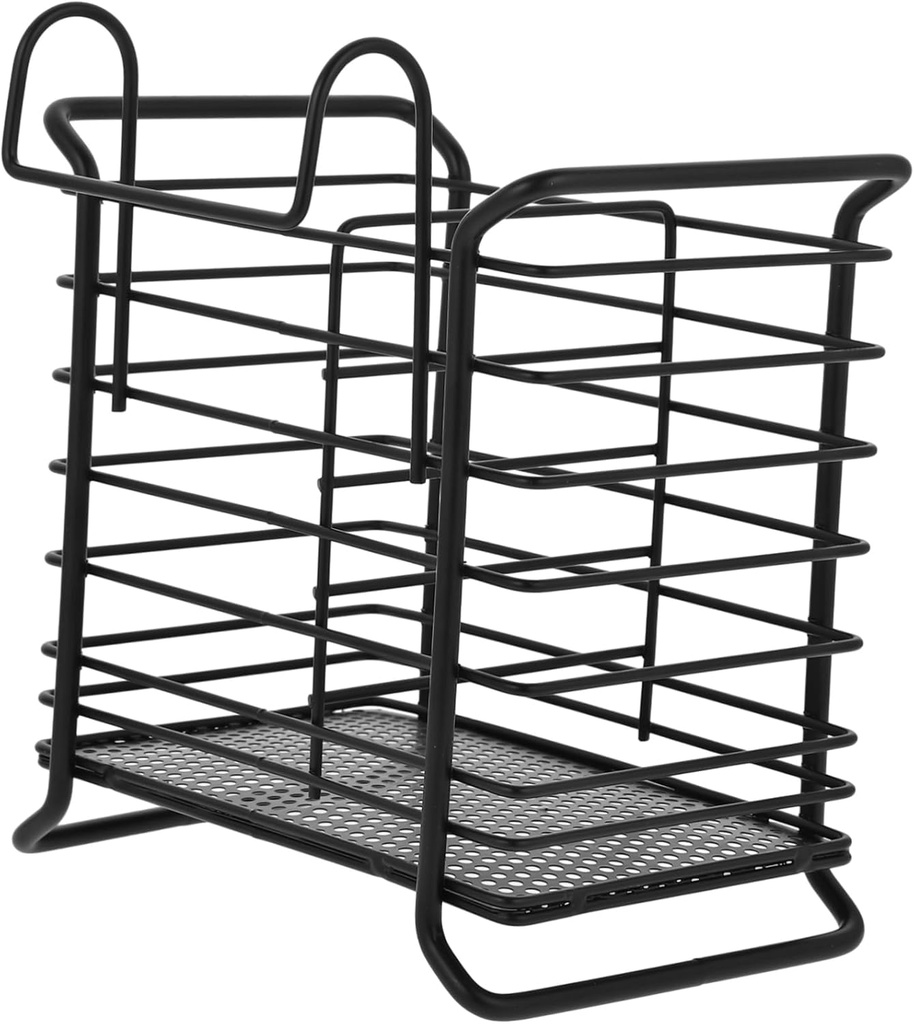 Iron Chopstick Rest Drying Rack Black Silverware Organizer Utensil Rack Baskets Kitchen Sink Utensil