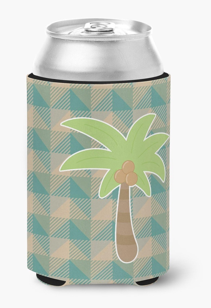 Caroline's Treasures BB7028CC Palm Tree Can or Bottle Hugger Cooler Washable Drink Sleeve Collapsible Beverage Insulated Holder, Can Hugger, Multicolor
