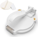 Tortilla Press 10 Inch - Quesadilla & Roti Maker, Roti Press Wood with Parchment Paper Sheets & Dough Cutter for Homemade Flour Corn Tortillas, Wooden Pataconera Tortilla Maker for Home Baking Cooking