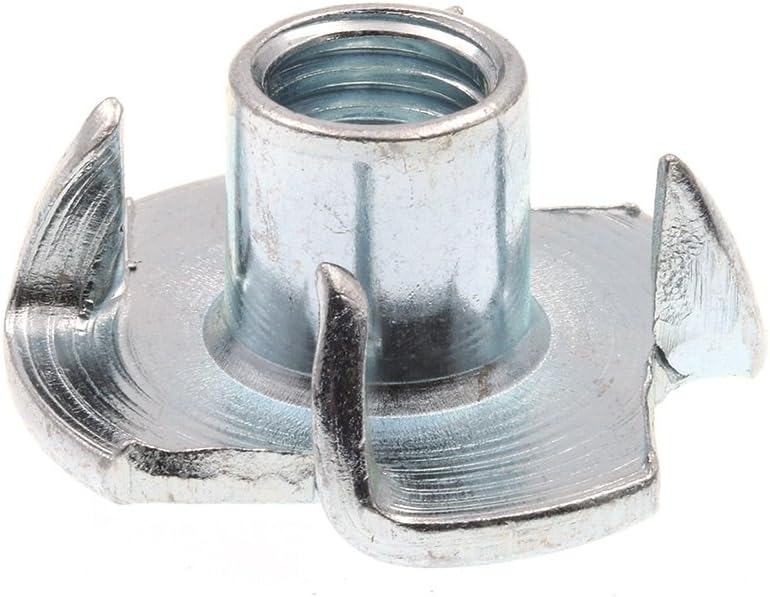 Prime-Line 9078847 T-Nuts, 4-Prong Metric, M6-1.0, Zinc Plated Steel (10 Pack)