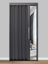 Multifold Accordion Doors Interior, Folding Sliding Door for Doorway, Bathroom Shower And Room Divider, Grey Door Frame and Aluminum Panel, Large 24 26 28 30 32 34 36 40 42 48 50 60 Inch(42x80in(106x2