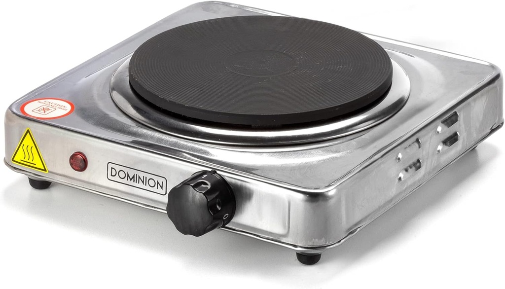 Dominion D1003S Hot Plate Electric Burner Single, Compact, Stainless Steel