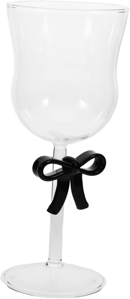 Romantic Bow Goblet Water Goblet Glass Cup Wine Cup Perfect for Banquet Party