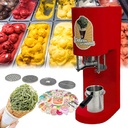 Ice Cream Spaghetti Press Machine,Commercial Ice Cream Machine,Noodles Ice Cream Machine,Straightforward,for Gelato & Dessert Shops Red