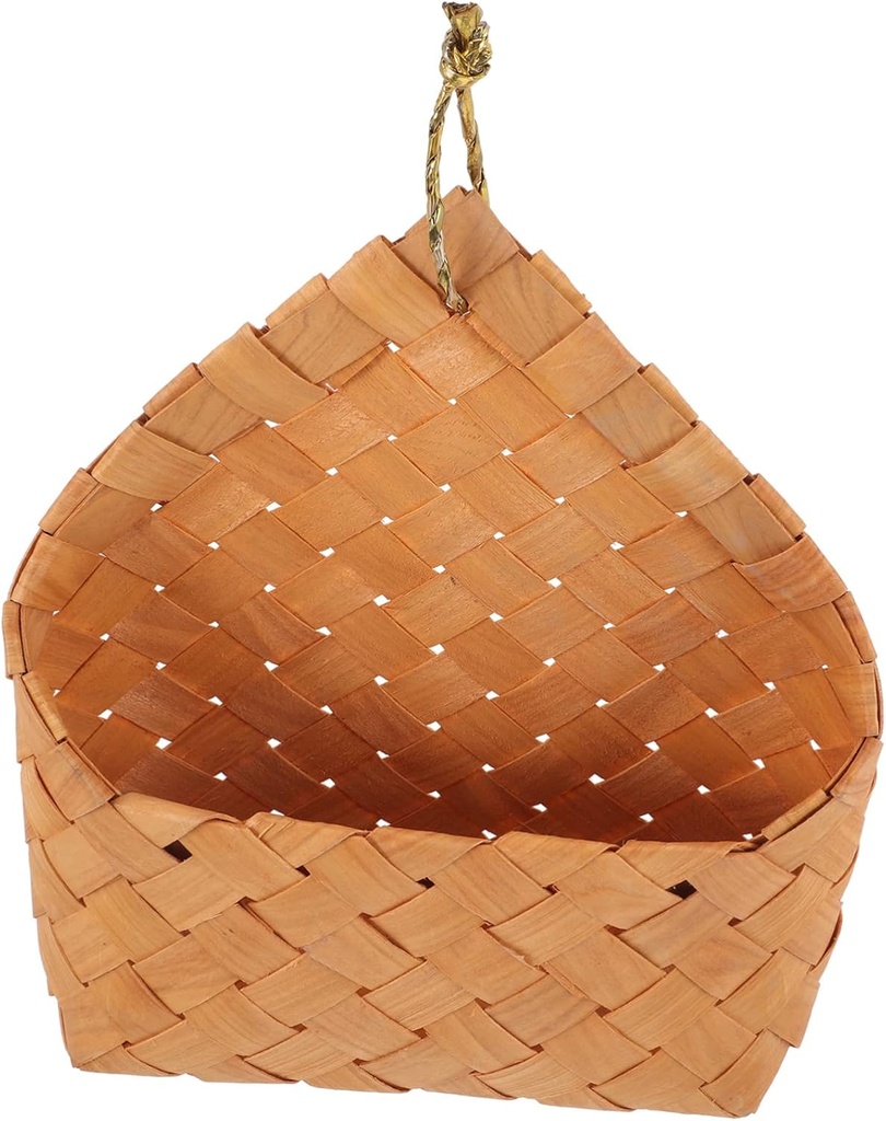 Woven Flower Pot Storage Basket for Wall Hanging Lightweight Decorative Organizer for Home and Kitchen Woven Hanging Basket for Artificial and Fresh Flowers