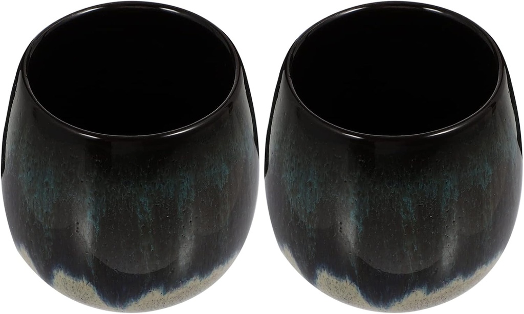 Sake Cup Set,Japanese Sake Cup,Chinese Tea Mug Sake Cup Ceramic Tea Cups Coffee Mug: 2 Pcs 80ml Japanese Sake Cups Small Cups Reusable Coffee