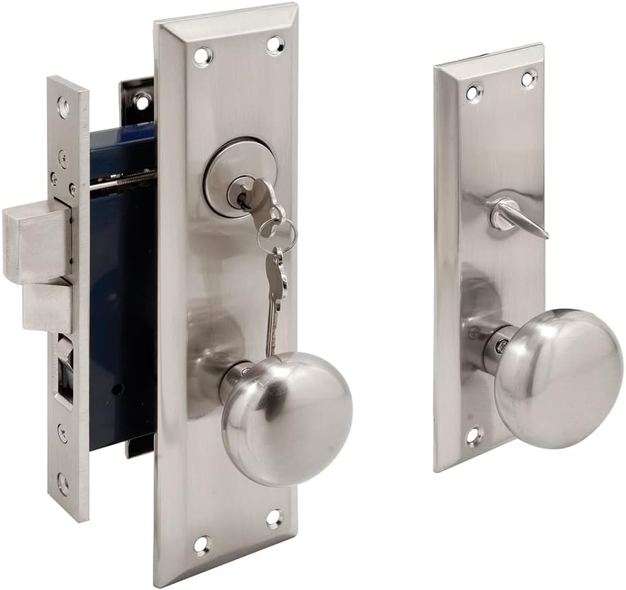 Segal SE 27600 Entry Door Mortise Lockset, 2-1/2 In. Backset, Single Cylinder, Satin Finish (Single Pack)