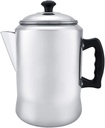 Haofy Aluminum Alloy Coffee Maker Pot Percolator Tea Kettle Stove Top with Lid Silicone Cool Grip