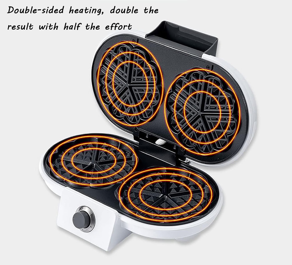 Mini Waffle Maker Machine, Electric Waffle Machine, Waffle Press Plate Cooking Tool, for Household, Coffee Shop, Cake Shop