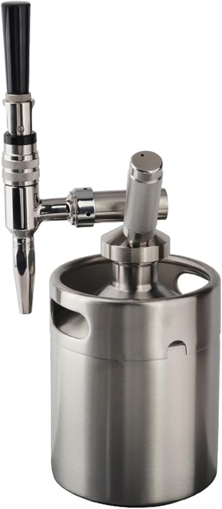 Nitro Cold Brew Coffee Maker Mini Keg Nitrogen Coffee Machine Dispenser System,2L Home Brew Coffee Keg & Stout Creamer Faucet