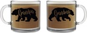 CBTwear Grandma Bear, Grandpa Bear Mugs - Grandparents Gift Set - 13oz Glass Coffee Mug Couples Sets - Funny His and Her Gifts - Husband and Wife Or Nana and Papa Anniversary Presents