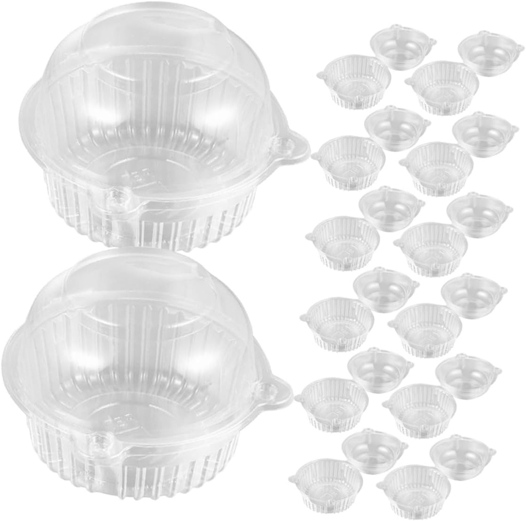 100pcs Clear Cupcake Boxes Portable Multi-function Bakery Case for Muffins Desserts and Treats Elegant Cat Design for Parties and Events