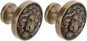 Cabinet Knob Lion Head Handle: 2pcs Zinc Alloy Drawer Dresser Knobs and Handles Door Pulls Handle Single Hole Knobs for Kitchen Bathroom Dresser Furniture Accessories