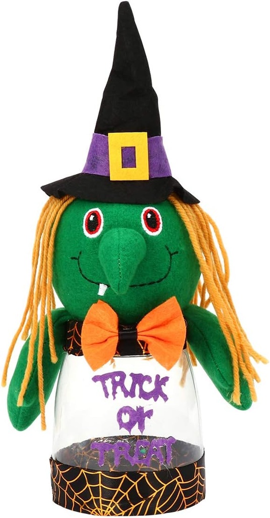 1pc Halloween Candy Jar Plastic Candy Container Sweet Storage Container Jars with Lids Jar for Kids Holder Cookie Decorating Cans Buffet Baby Child Cloth