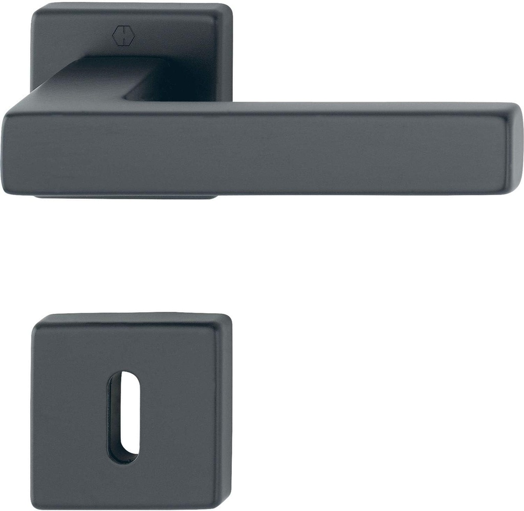 HOPPE Austin Handle Set on Rosette BB Aluminium Black