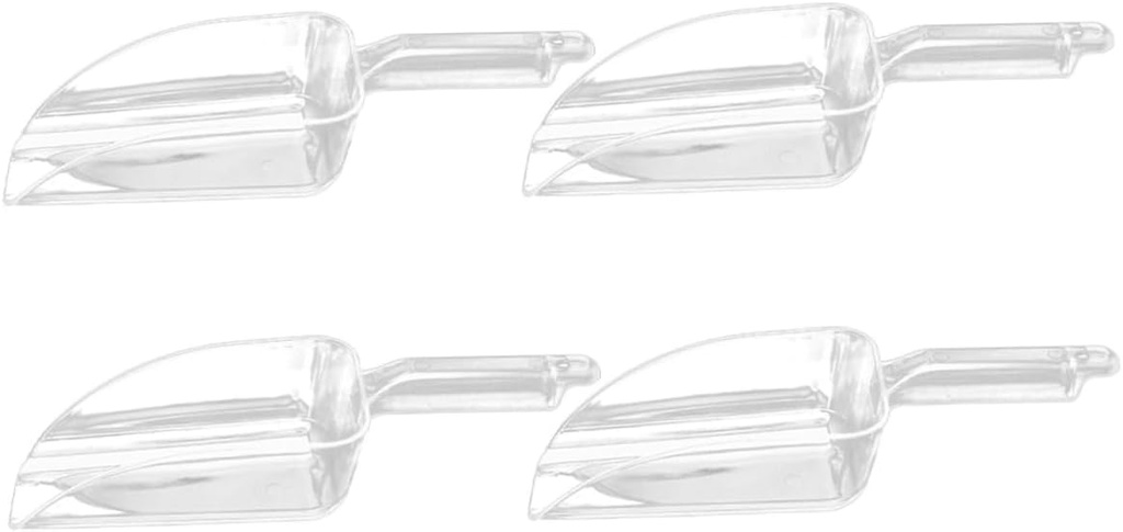 4pcs Lightweight Ice Scoops Versatile Shovels for Ice Flour Cereal and Pet Food Ergonomic Handle for Easy Gripping and Use Kitchen and Freezer