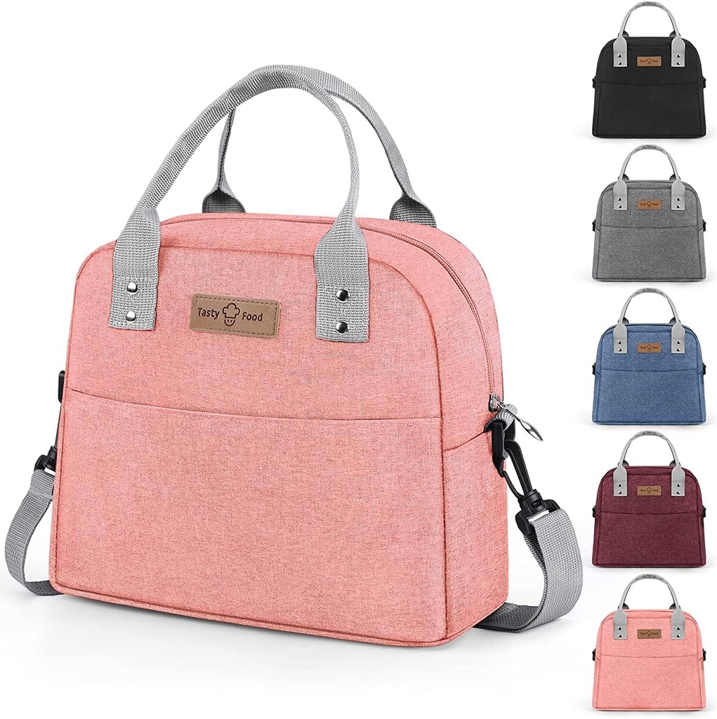 Insulated Lunch Bags for Women Men - Reusable Cooler Lunch Box for Office, Work, Picnic, Beach- Freezable Lunch Bag Organizer for adults - Leakproof lunch bag with adjustable shoulder strap.