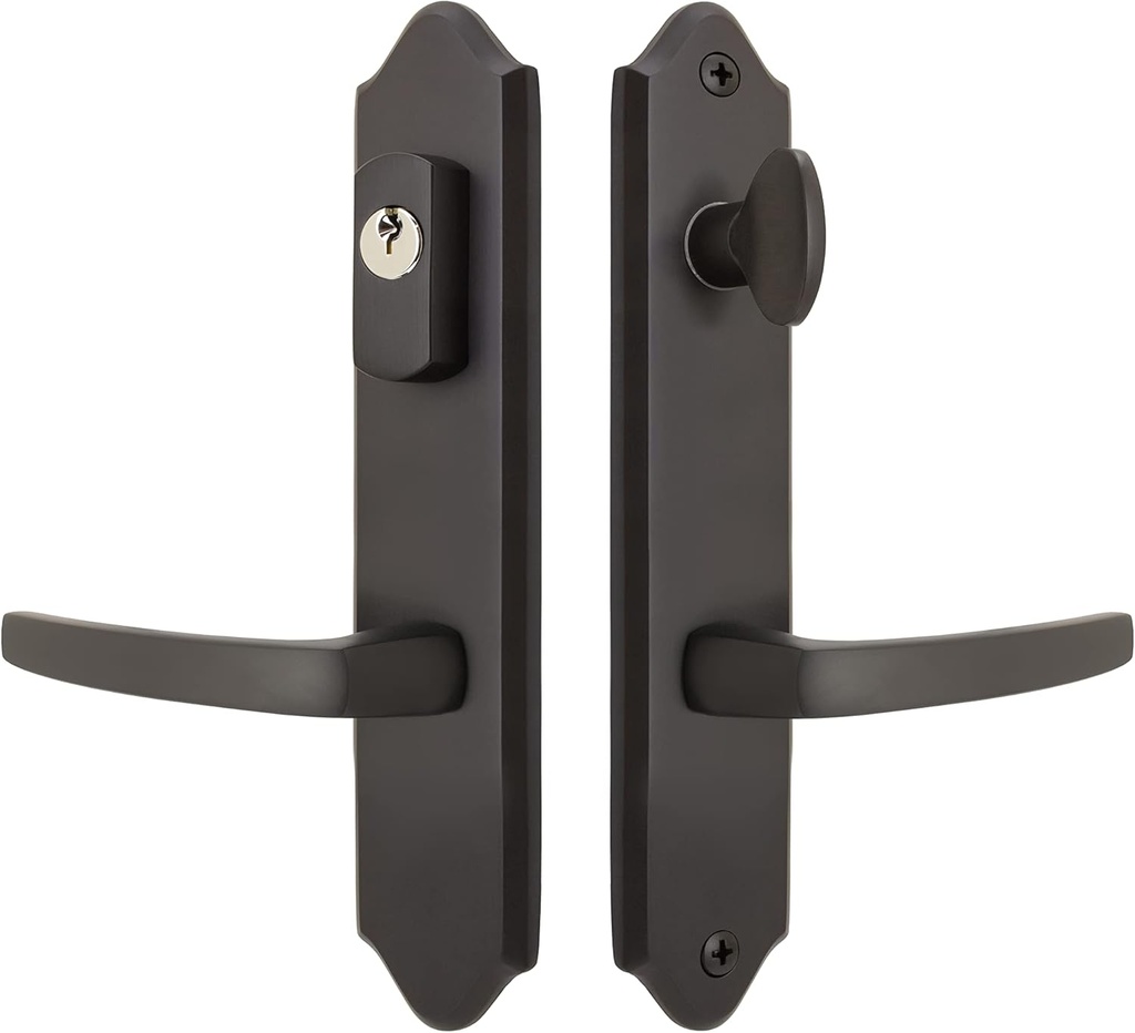 Tuscany by FPL- Solid Brass Active Trim Only Lever Set for Multipoint Lock, SC1 Keyway, Oil Rubbed Bronze