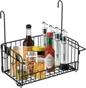 Hanging Wire Basket,Foldable Wall Basket with 3 Adhesive Hooks,Pantry Storage Baskets with No Drilling for Cabinet Organization and Kitchen,Bathroom Storage Organizer and Wall,Home Decor Supplies