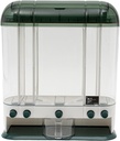 5 Grids Removable Dry Food Dispenser, Dispenser with Measuring Cup, Rice Dispenser Container, Rice Dispenser (Green)