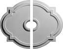 Ekena Millwork CM21WA2-03500 21 1/4"W x 17 3/8"H x 3 1/2"ID x 1"P Waltz Ceiling Medallion, Fits Canopies up to 4-1/2", 2 Piece