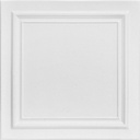 À LA MAISON CEILINGS R24 Line Art Foam Glue-up Ceiling Tile (21.6 sq. ft./Case), Pack of 8, Plain White
