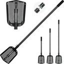 Tinnmao Sifting Shovel for Chicken Coop, Sand Sifter with Adjustable Length 33'' to 56'', 0.25'' Mesh Aluminum Head and Stainless Steel Handle, Metal Chicken Poop Scooper