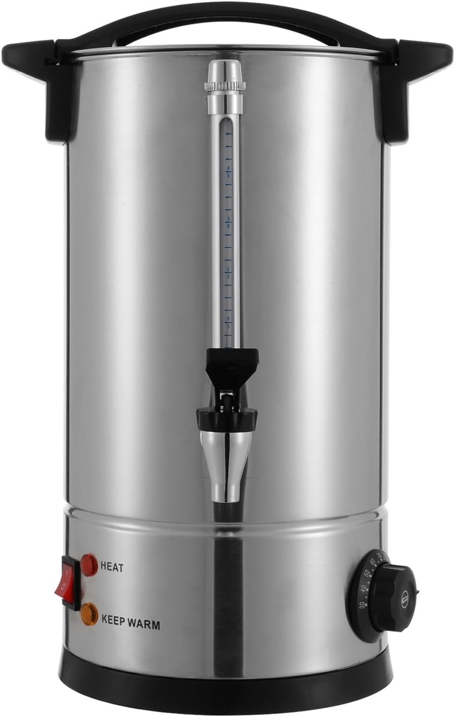 Coffee Urn, 160 Cup Coffee Percolator Commercial Coffee Maker, 25L Stainless Steel Coffee Maker Hot Water Beverage Dispenser Electric Coffee Urn For Catering, Wedding, Party (25L)