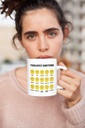 Therapist Emotions Psychiatry Humor Face Coffee & Tea Mug For Expressionless Psychiatrist, Psychologist, School Counselor, Psychotherapist & Mental Health Therapists (15oz)